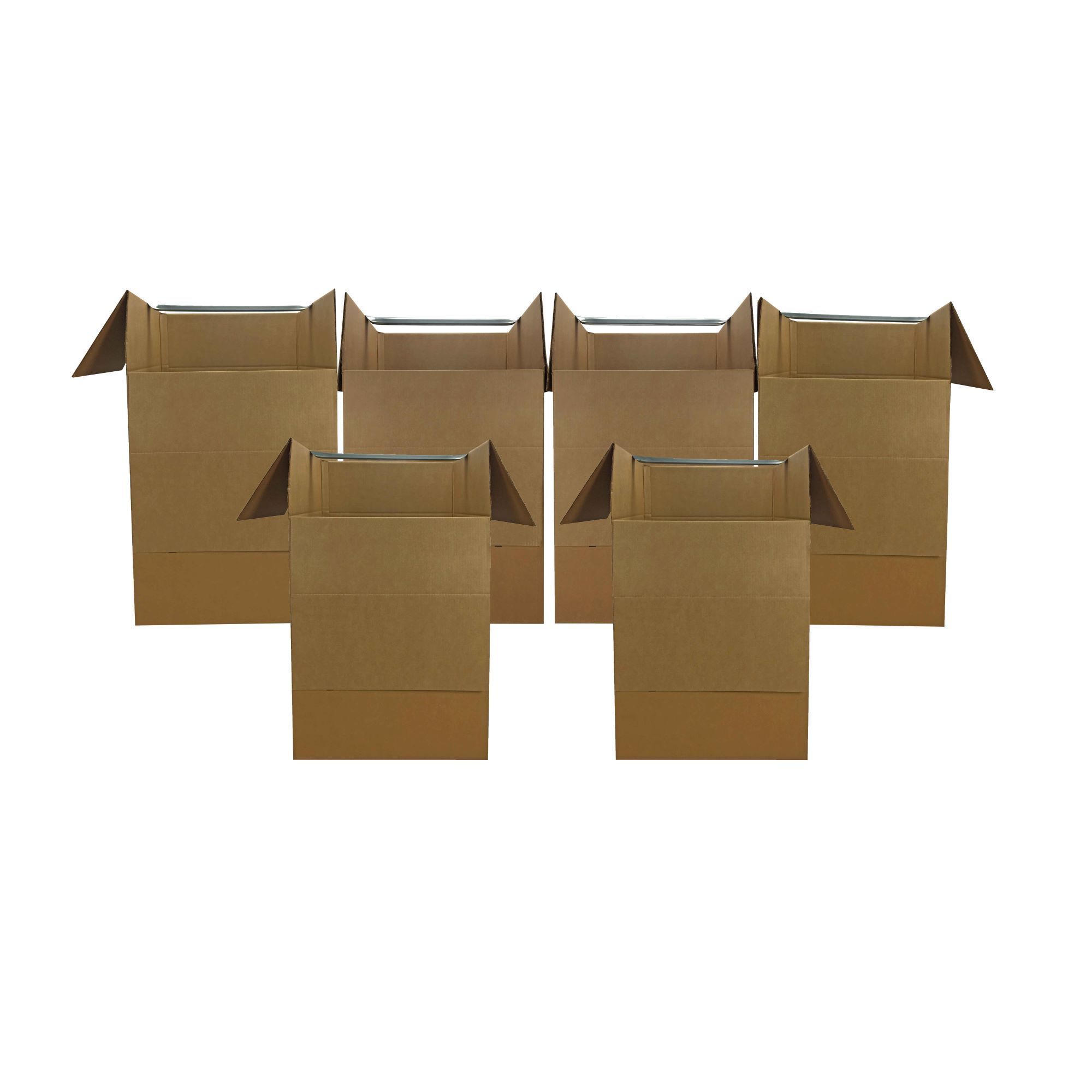 Shorty Wardrobe Moving Boxes (Bundle of 6) 20" x 20" x 34"
