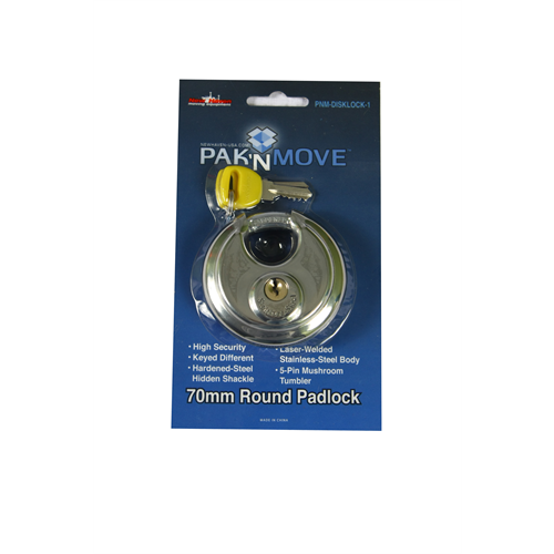 Disklock Round 70mm Heavy Duty lock for moving and storage