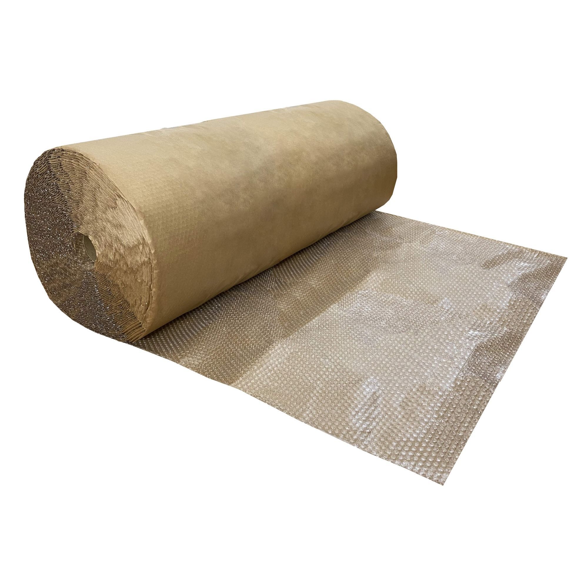 Kraft-Backed Bubble Roll - 125' X 48" Wide